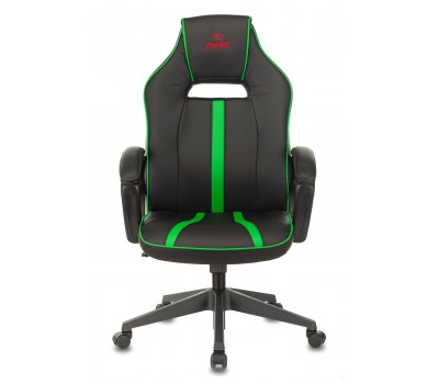 Кресло игровое Zombie A3 черный/зеленый эко.кожа крестовина пластик