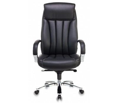Кресло руководителя Бюрократ T-9922SL черный кожа крестовина металл хром
