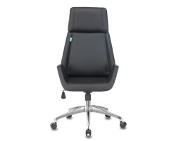 Кресло руководителя Бюрократ _OPTIMUM черный эко.кожа крестовина алюминий пластик белый-foto2