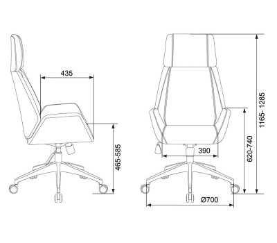 Кресло руководителя Бюрократ _OPTIMUM черный эко.кожа крестовина алюминий пластик белый
