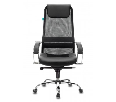Кресло руководителя Бюрократ CH-609SL черный TW-01 TW-11 эко.кожа/сетка с подголов. крестовина металл хром