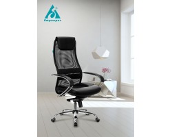 Кресло руководителя Бюрократ CH-609SL черный TW-01 TW-11 эко.кожа/сетка с подголов. крестовина металл хром-foto5