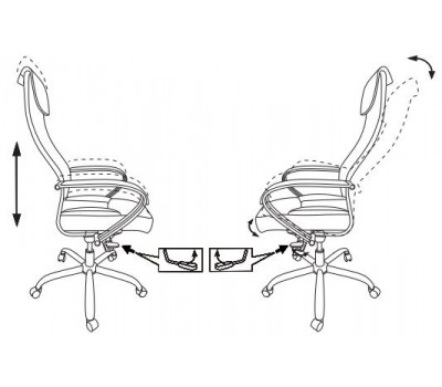 Кресло руководителя Бюрократ CH-609SL черный TW-01 TW-11 эко.кожа/сетка с подголов. крестовина металл хром