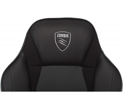 Кресло игровое Zombie GAME 17 черный текстиль/эко.кожа крестовина пластик