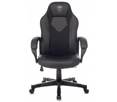 Кресло игровое Zombie GAME 17 черный текстиль/эко.кожа крестовина пластик