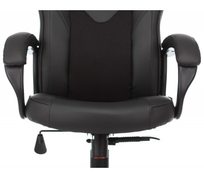 Кресло игровое Zombie GAME 17 черный текстиль/эко.кожа крестовина пластик