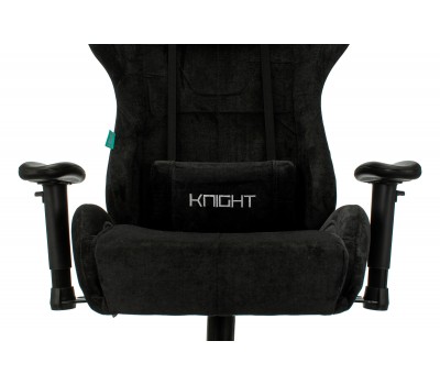 Кресло игровое Zombie VIKING KNIGHT Fabric черный Light-20 с подголов. крестовина металл