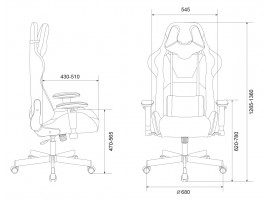 Кресло игровое Zombie VIKING KNIGHT Fabric черный Light-20 с подголов. крестовина металл-foto17