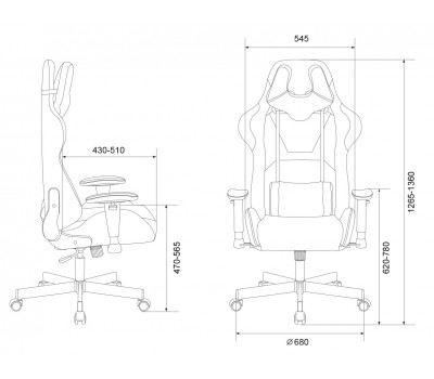 Кресло игровое Zombie VIKING KNIGHT Fabric черный Light-20 с подголов. крестовина металл
