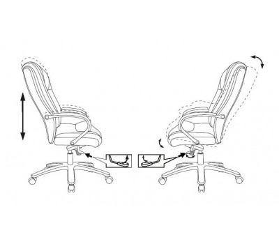 Кресло руководителя Бюрократ T-9925SL черный кожа крестовина металл хром