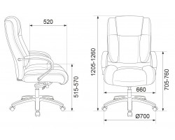 Кресло руководителя Бюрократ T-9925SL черный кожа крестовина металл хром-foto6