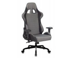 Кресло игровое Zombie 771N серый/черный с подголов. крестовина металл черный-foto12