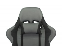 Кресло игровое Zombie 771N серый/черный с подголов. крестовина металл черный-foto7