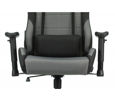 Кресло игровое Zombie 771N серый/черный с подголов. крестовина металл черный