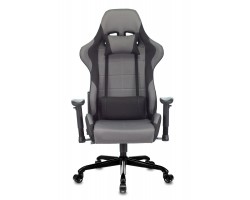Кресло игровое Zombie 771N серый/черный с подголов. крестовина металл черный-foto2
