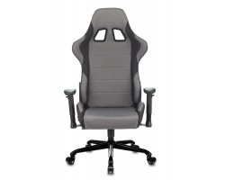 Кресло игровое Zombie 771N серый/черный с подголов. крестовина металл черный-foto11