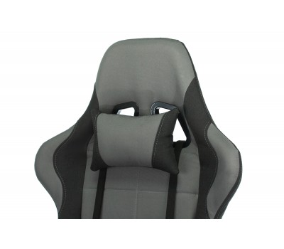 Кресло игровое Zombie 771N серый/черный с подголов. крестовина металл черный