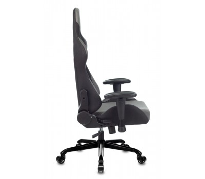 Кресло игровое Zombie 771N серый/черный с подголов. крестовина металл черный