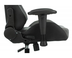 Кресло игровое Zombie 771N серый/черный с подголов. крестовина металл черный-foto10