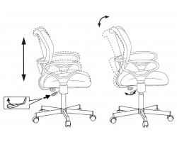 Кресло Бюрократ CH-799M темно-серый TW-04 TW-12 сетка/ткань крестовина металл-foto5