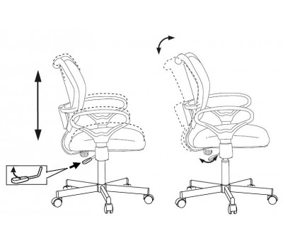 Кресло Бюрократ CH-799M темно-серый TW-04 TW-12 сетка/ткань крестовина металл