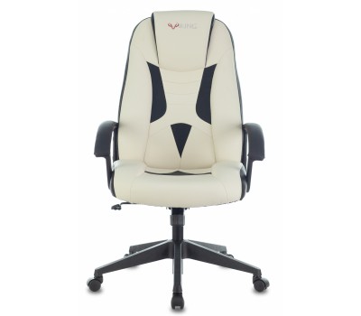 Кресло игровое Zombie Viking-8 белый/черный эко.кожа крестовина пластик