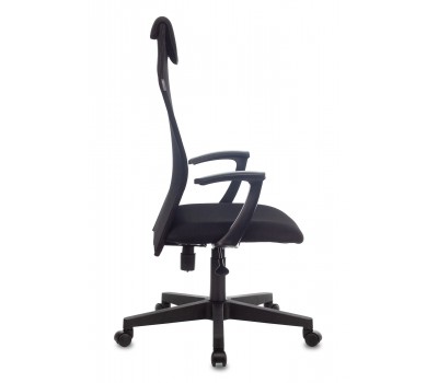 Кресло руководителя Бюрократ KB-8 черный TW-01 TW-11 сетка/ткань с подголов. крестовина пластик