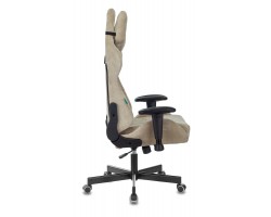 Кресло игровое Zombie VIKING KNIGHT Fabric песочный Light-21 с подголов. крестовина металл-foto3