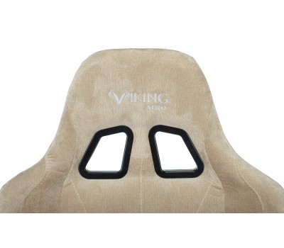 Кресло игровое Zombie VIKING KNIGHT Fabric песочный Light-21 с подголов. крестовина металл