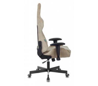 Кресло игровое Zombie VIKING KNIGHT Fabric песочный Light-21 с подголов. крестовина металл