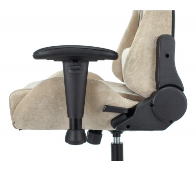 Кресло игровое Zombie VIKING KNIGHT Fabric песочный Light-21 с подголов. крестовина металл