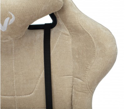 Кресло игровое Zombie VIKING KNIGHT Fabric песочный Light-21 с подголов. крестовина металл