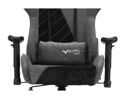 Кресло игровое Zombie VIKING X Fabric серый/черный с подголов. крестовина пластик-foto6