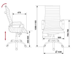 Кресло руководителя Бюрократ CH-883 слоновая кость эко.кожа крестовина металл хром-foto5