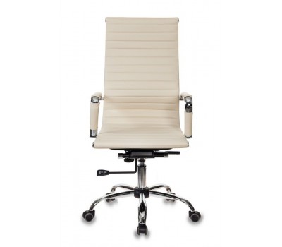 Кресло руководителя Бюрократ CH-883 слоновая кость эко.кожа крестовина металл хром