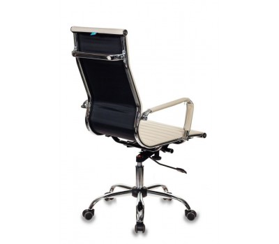 Кресло руководителя Бюрократ CH-883 слоновая кость эко.кожа крестовина металл хром