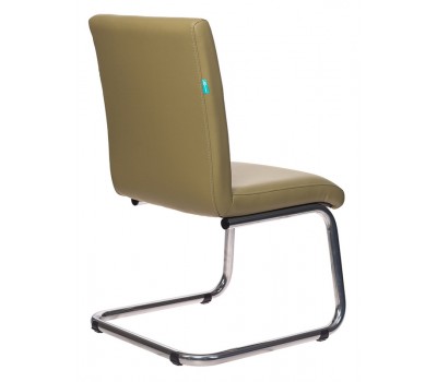 Кресло Бюрократ CH-250-V зеленый эко.кожа полозья металл хром