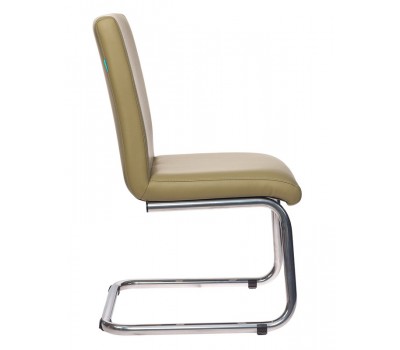 Кресло Бюрократ CH-250-V зеленый эко.кожа полозья металл хром