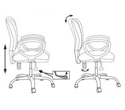 Кресло Бюрократ Ch-626AXSL серый 10-128 крестовина металл хром