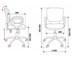 Кресло Бюрократ Ch-626AXSL серый 10-128 крестовина металл хром-foto6