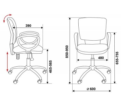 Кресло Бюрократ Ch-626AXSL серый 10-128 крестовина металл хром