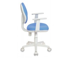 Кресло детское Бюрократ CH-W356AXSN голубой 15-107 крестовина пластик пластик белый-foto3