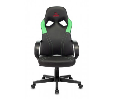 Кресло игровое Zombie RUNNER черный/зеленый эко.кожа крестовина пластик