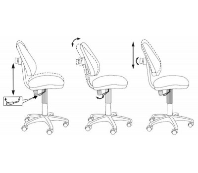 Кресло детское Бюрократ KD-4 голубой TW-55 крестовина пластик