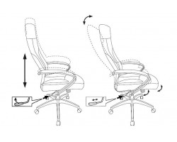 Кресло руководителя Бюрократ CH-608Fabric песочный Light-21 крестовина пластик-foto6