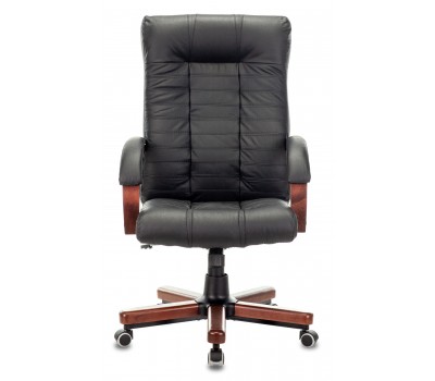 Кресло руководителя Бюрократ KB-10WALNUT черный кожа крестовина металл/дерево