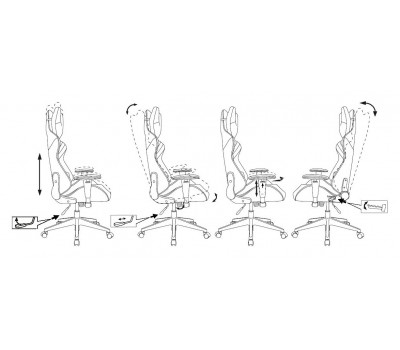 Кресло игровое Zombie VIKING 4 AERO белый/синий/красный текстиль/эко.кожа с подголов. крестовина пластик