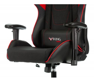 Кресло игровое Zombie VIKING 4 AERO белый/синий/красный текстиль/эко.кожа с подголов. крестовина пластик