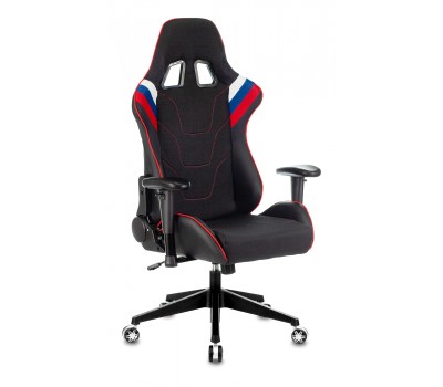 Кресло игровое Zombie VIKING 4 AERO белый/синий/красный текстиль/эко.кожа с подголов. крестовина пластик