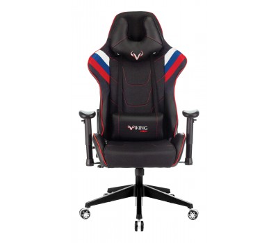 Кресло игровое Zombie VIKING 4 AERO белый/синий/красный текстиль/эко.кожа с подголов. крестовина пластик